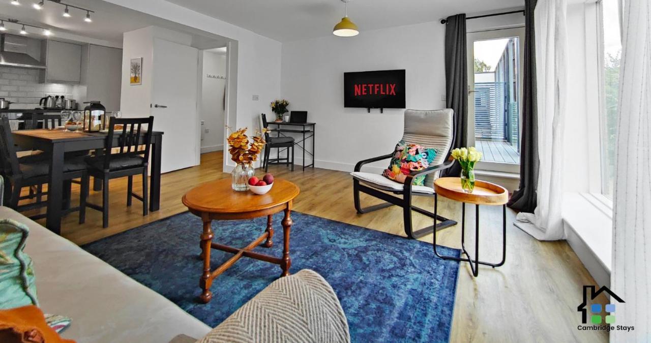 Cambridge Stays Riverside 2Br Flat-Walk To Centre-Parking-Balcony Eksteriør billede