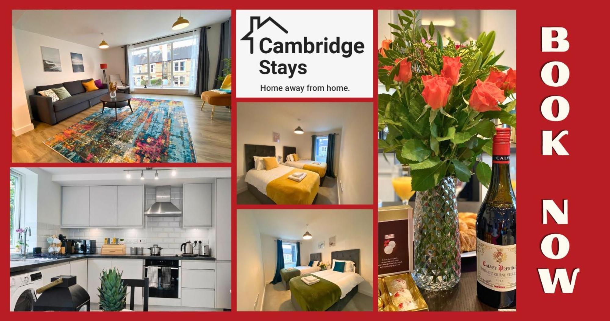Cambridge Stays Riverside 2Br Flat-Walk To Centre-Parking-Balcony Eksteriør billede